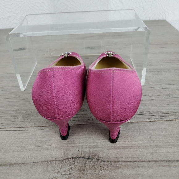 Peacocks premier pink satin heels - Picture 5 of 6